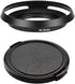 40.5mm Metal Lens Hood & Lens Cap for Sony A6600 A6400 E-Mount 16-50mm Lens, Nikkor 10-30mm Lens (1+1 Pack)