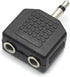 3.5mm Mono Male to Dual 3.5mm Female Mono Audio Y Splitter - Microphone Converter Headphone Adapter Connector - 6 Pcs