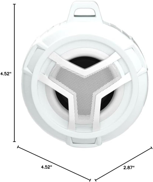EBODA Bluetooth Shower Speaker, Portable IP67 Waterproof Wireless Speaker with LED Light, 2000mAh