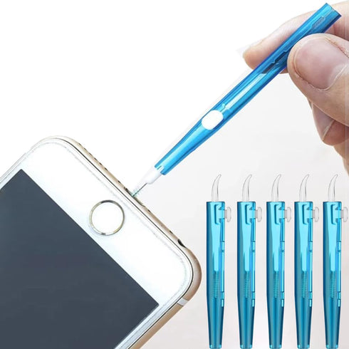 Epivol 5 Pack Phone Charge Port Cleaning Tool kit, Anti-Clogging Mini Brushes Cleaner