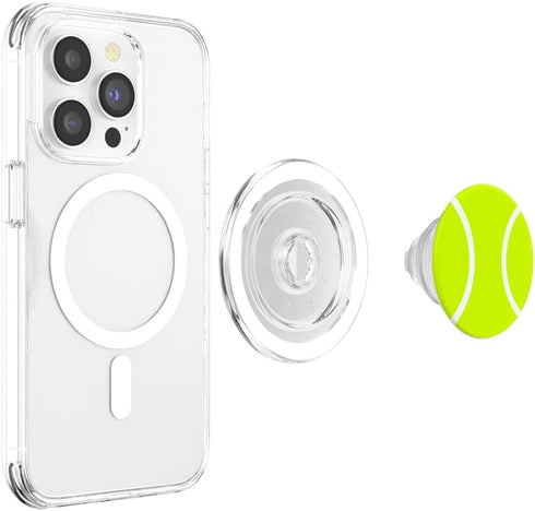 Tennis Ball PopSockets PopGrip for Tennis Lovers and Players: Swappable Grip for Phones & Tablets, MagSafe