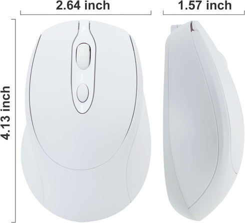 Bluetooth Mouse, Rechargeable Wireless for Laptop/iPad/MacBook Pro/Air, Silent Portable Slim for Surface