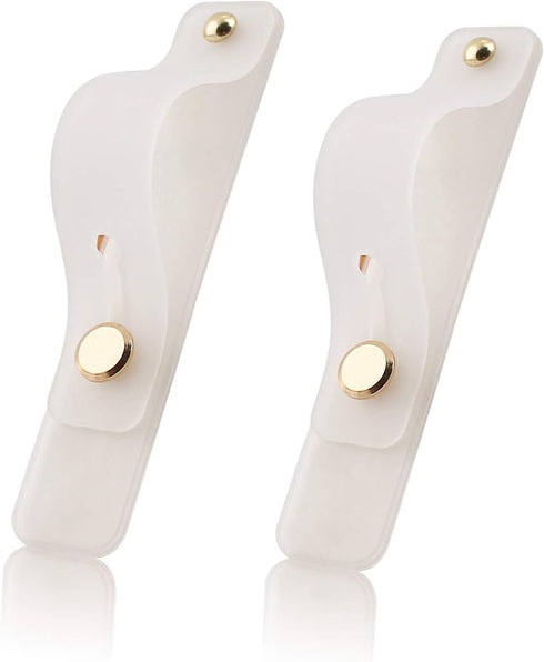 Removable and Reusable Cell Phone Grip Strap, Yetaida Telescopic Finger Kickstand Universal Silicone Holder (White)