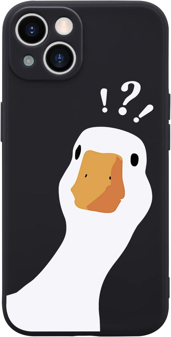 Funny Goose iPhone 11 Case, Silly Duck Cover, Liquid Silicone Soft Gel Rubber, Anti-Scratch, Durable, Microfiber Lining