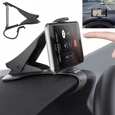 Universal Car Dashboard Mount Holder Stand Clamp for Cell Phone GPS Navigation, Durable Clip-on Dash Phone Holder