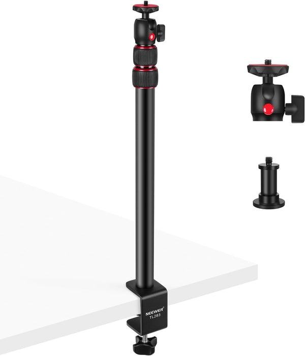 NEEWER Extendable Camera Desk Mount with Ball Head, 17"-40" Adjustable Table Light Stand for DSLR Camera, Ring Light,