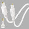 White Toslink Digital Optical Audio Cable 6ft, Slim Optical TV Cord, Fiber