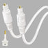 White Toslink Digital Optical Audio Cable 6ft, Slim Optical TV Cord, Fiber