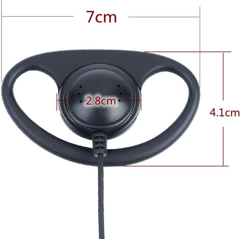 CLS1110 D Shape Earpiece Surveillance Headset with Mic for Motorola Two Way Radio RMM2050 XU2600 CLS1410