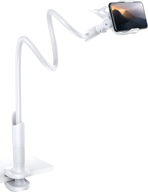 Lamicall Gooseneck Phone Holder - Adjustable Mount for 4-7'' Smartphones and Desktops, Non-Slip Base