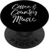 Funny Coffee & Country Music, PopSockets PopGrip: Swappable Grip for Phones & Tablets, Cute Country Music Lover Gift