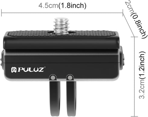 PULUZ Magnetic Quick Release Mount for Insta360 Ace Pro/Ace Action Camera, Aluminium Alloy Base with 1/4-inch Screws