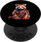 Futuristic Cyborg Steampunk Mechanical Red Panda Robot PopSockets Standard PopGrip