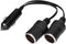 Dual Double Socket 12v Car Cigarette Lighter Adapter, Car Cigarette Lighter Splitter 12v 24v Charger Plug Male to 2-Way