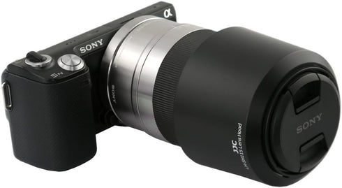 JJC Camera Lens Hood for SONY E 55-210mm f/4.5-6.3 OSS E-Mount Lens - Replaces Sony ALC-SH115
