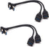 Antrader USB 3.0 Right Angle 90 Degree Extension Cable Male to Female Converter Data Adapter Cord (2 Pairs)