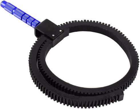 V BESTLIFE Focus Ring Belt, Black Alloy Gear Ring Belt with Built in Stainless Steel Screw for DSLR Camera for Zooming Lens with Size from 52mm to 86mm