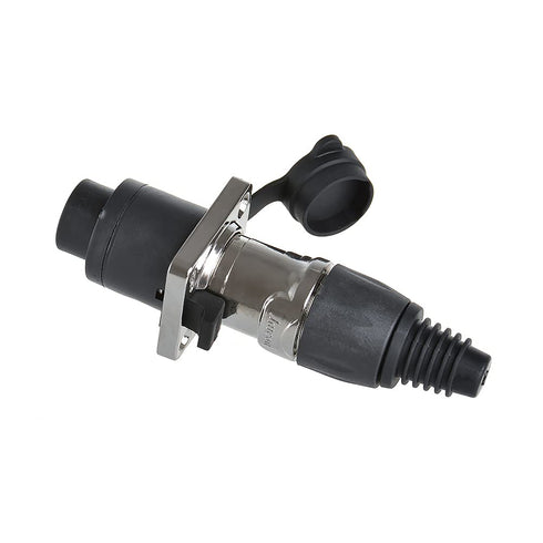 Panel Mounting RJ45 IP65 Waterproof PCB Signal Connector Cat5/5e/6 8P8C Ethernet LAN Cable Connector (2PCS RJ45 + 2PCS
