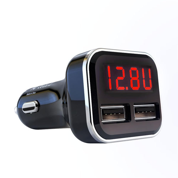 Aliavation Cigarette Lighter USB Charger with Voltage Display, 24W Dual USB Car Charger, Battery Monitor 12v, USB