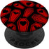 Valentine’s Day Spiderweb Heart Bat Coffin Pattern Goth Alt PopSockets Standard Grip