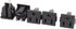 uxcell 5 Pcs AC 125V US Outlet Panel Mount Power Rewiring Socket, Black
