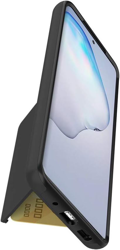 Asuwish Phone Case for Samsung Galaxy A11 with Black Credit Card Holder Slot, Tempered Glass Protector