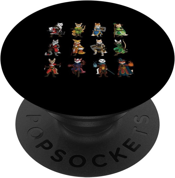 Fantasy RPG Roleplaying Types of Foxes PopSockets Standard PopGrip for Fox Lover Gamer