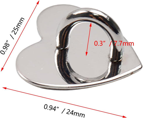 12Pcs Phone Charm Hook Adhesive Metal Phone Finger Grip Hook Cell Phone Ring Holder Stand for DIY Accessories (Silver, Heart Shaped) by Pastlla