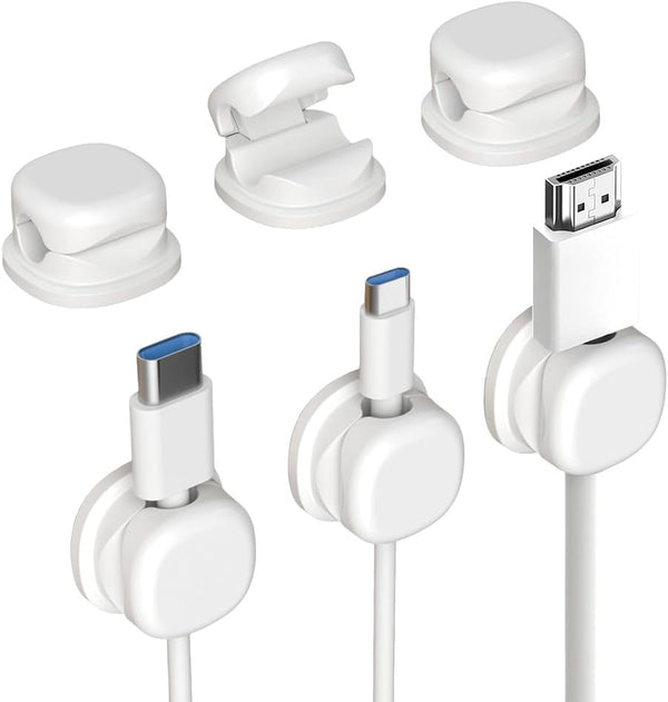 Koujut Cord Organizer Holder, 2025 New Desk Cable Management, Cable Clips Organize Phone