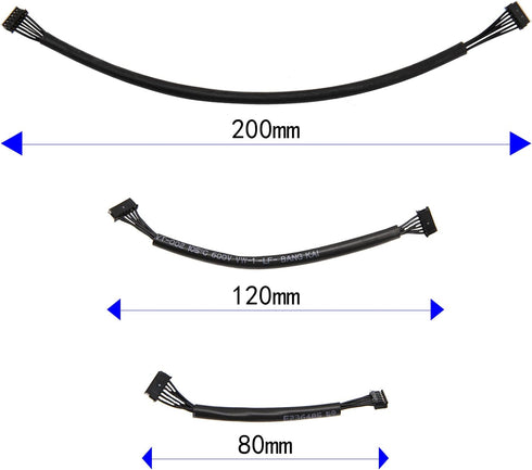 3Pcs 80/120/200mm Vgoohobby Sensor Harness Cable Sensing Adapter Compatible with RC Hobbywing Xerun Series Sensored BL