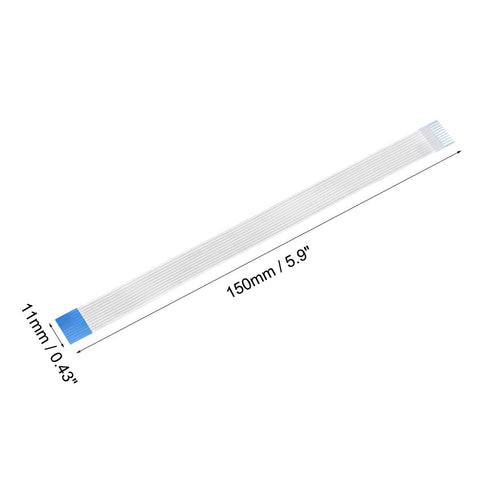 uxcell Flexible Flat Cable, 150mm 1mm Pitch 10 Pins FPC FFC Ribbon Cable for LCD TV DVD Player Laptop, 10Pcs (B Type)