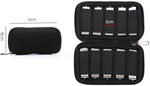 iiniim USB Flash Drive Organizer - Compact Storage Case for Thumb Drives and SD Cards