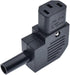 IEC C13 Right Angled Power Cord Plug Connector, 90 Degree Female Plug Rewirable Power Connector 10A /250V (C13 Right