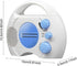 Portable AM/FM Shower Radio, Waterproof Hanging Radio with Built-in Speaker (Blue+White)