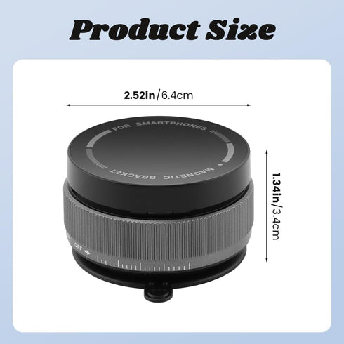 Xiaokeis 360 Foldable Vacuum Magnetic Car Phone Holder, Rotatable Suction Phone Mount, Strong Suction Cup Magnetic Car