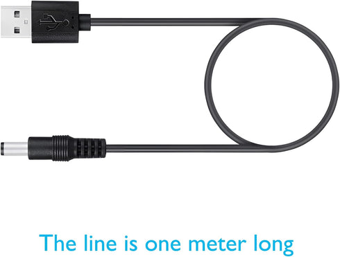 waremew 5V 5.5x2.1mm,with 10 2.5x0.7, 3.0x1.1, 3.5x1.35...) Universal Charger Power Cable, USB to DC Connectors
