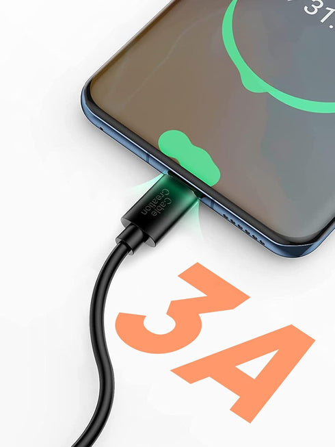 CableCreation 2-Pack Short USB to USB C Cable 6 inch, Fast Charging 3A Type C Cable for Power Bank, Black