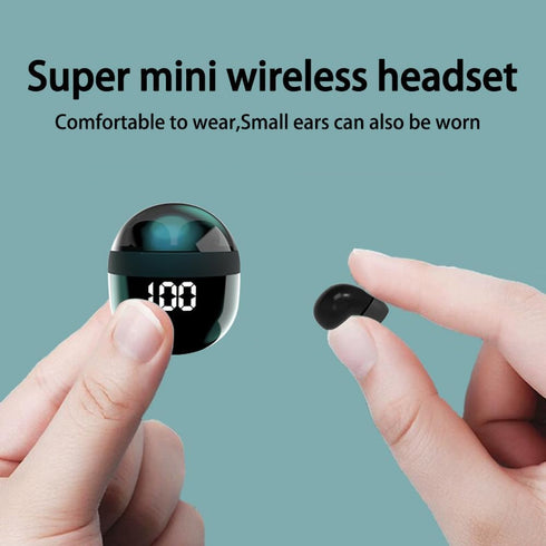 SK18 Ultra Small in-Ear Headset, Wireless Invisible Bluetooth Earbuds for Sleep, Comfortable with Mic, IPX5 Waterproof