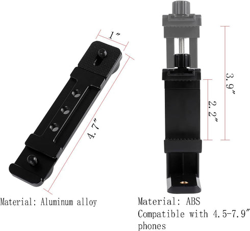 Phone Holder for DJI Osmo Pocket 3, Cell Phone Mount Expansion Accessories with 1/4" Thread Hole
