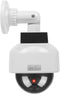 Solar Powered Dummy Fake CCTV Security Dome Camera with Flashing Red LED Light & Warning Security Alert Sticker Decal