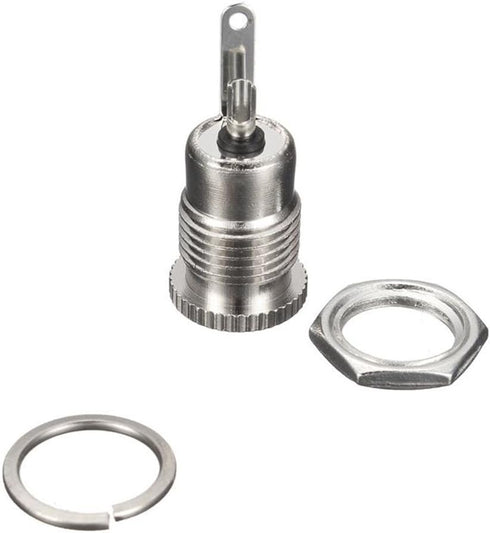 E-outstanding 5-Pack DC-099 5.5 mm x 2.5mm 30V 10A DC Power Jack Socket,Threaded Female Panel Mount Connector Adapter