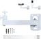FINXRoll Foldable Universal Projector & CCTV Camera Wall/Ceiling Mount Bracket (White) - 1/4"
