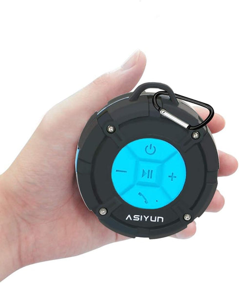 Shower Speaker, IPX7 Waterproof Bluetooth Speaker, Loud HD Sound, Portable Wireless Speaker with Suction Cup & Sturdy Hook, Built-in Mic, for Shower, Pool, Beach, Outdoor(Blue)