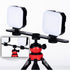 RecDec 2 Pack 1/4 Dual Selfie Light Holder Tripod Mount Stand with Screw Second Video Lights Extension Bar for Clip