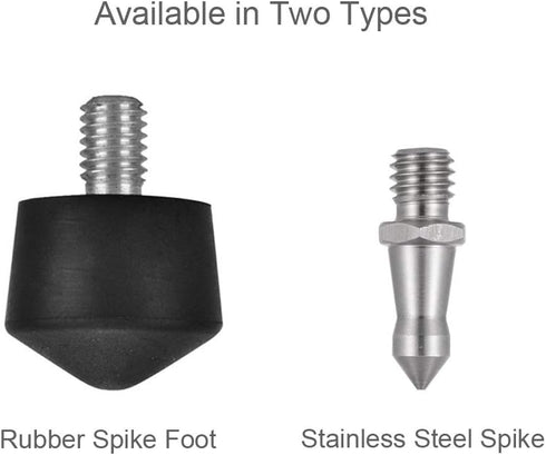 Foto&Tech 3/8" 3/8"-16 30mm 40mm (3 Universal Anti-Slip Rubber Foot Spike Compatible with Andoer Benro Gitzo Induro