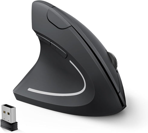 Lekvey Left Handed Ergonomic Mouse, Vertical Wireless Mouse for Left Hand, 2.4G USB