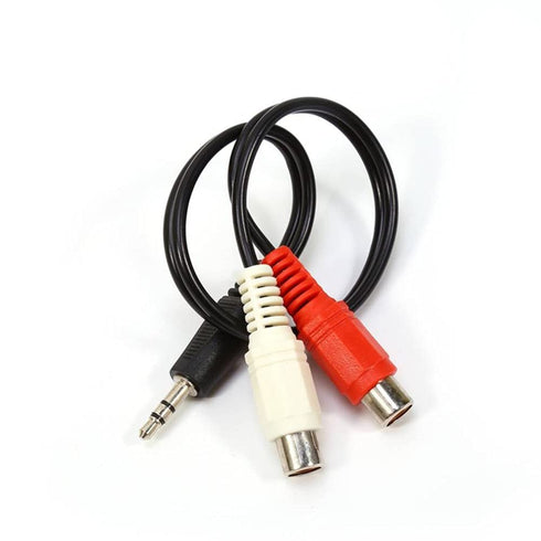 8 Inches 3.5mm Male to 2 RCA Female Jack Stereo Audio Y Cable Adapter 2 Pack for Smartphones, Tablets, MP3