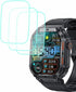 Tempered Glass Screen Protector for K57 K57 PRO, Compatible with Multiple Smart Watches, 3pcs, 9H