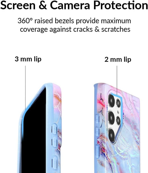 VELVET CAVIAR Compatible with Samsung Galaxy S22 Ultra Case, 8ft Drop Tested, Cute Protective Phone Case - Holographic