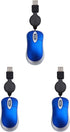 Hemobllo Wired Mouse - 3 Pcs Mini Mouse for Laptop, USB Optical Mouse, Portable Corded Mouse for Computer PC
